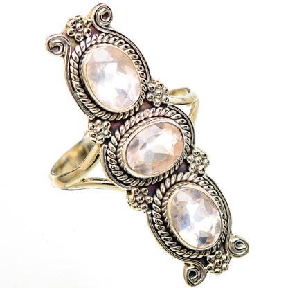 Rose Quartz Rings handcrafted by Ana Silver Co - RING102233