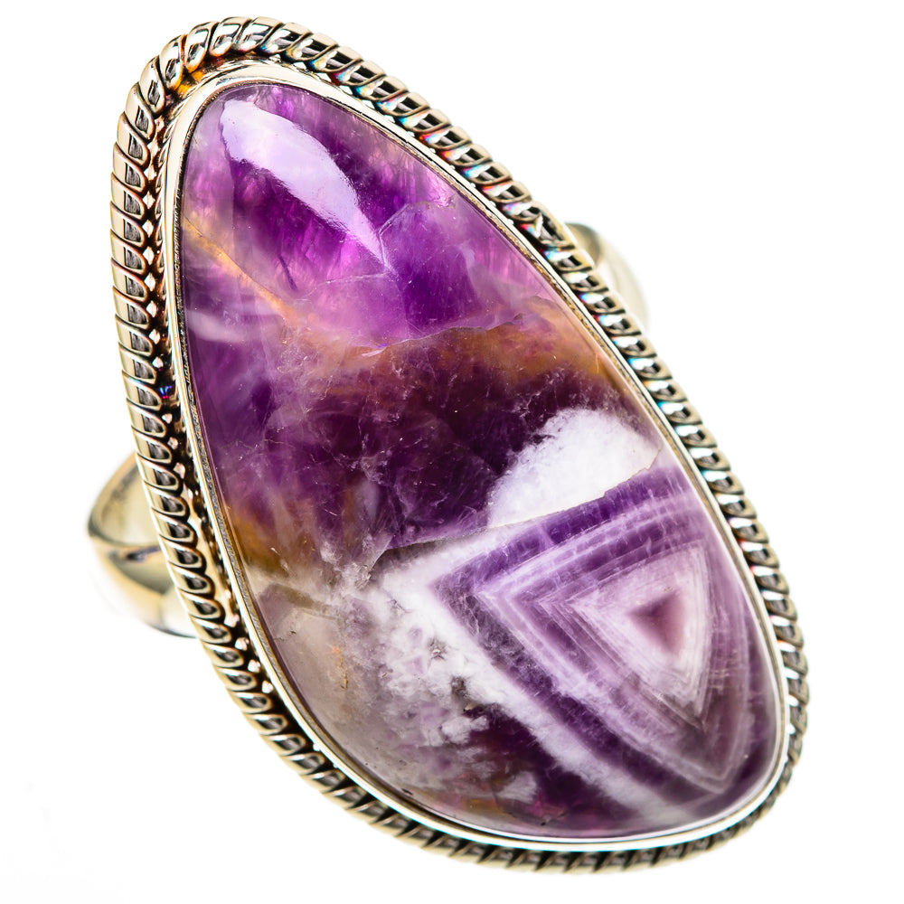Chevron Amethyst Rings handcrafted by Ana Silver Co - RING102236