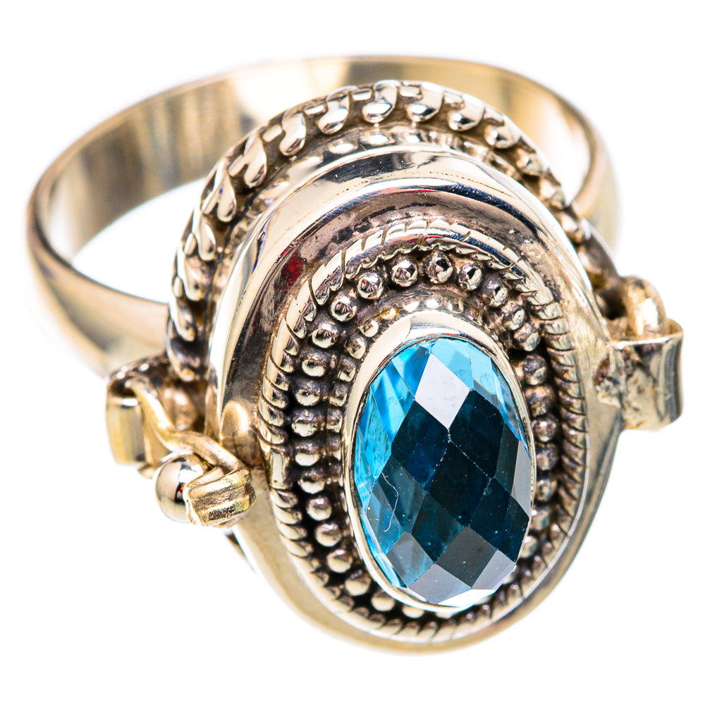 Blue Topaz Rings handcrafted by Ana Silver Co - RING102242