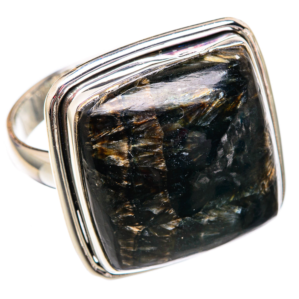 Golden Seraphinite Rings handcrafted by Ana Silver Co - RING102247 - Photo 2