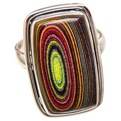 Fordite Rings handcrafted by Ana Silver Co - RING102248