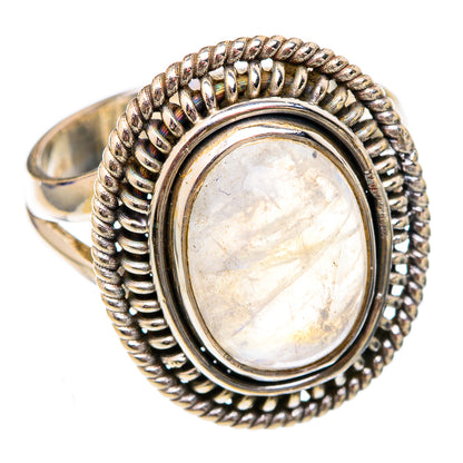 Rainbow Moonstone Rings handcrafted by Ana Silver Co - RING102261 - Photo 2