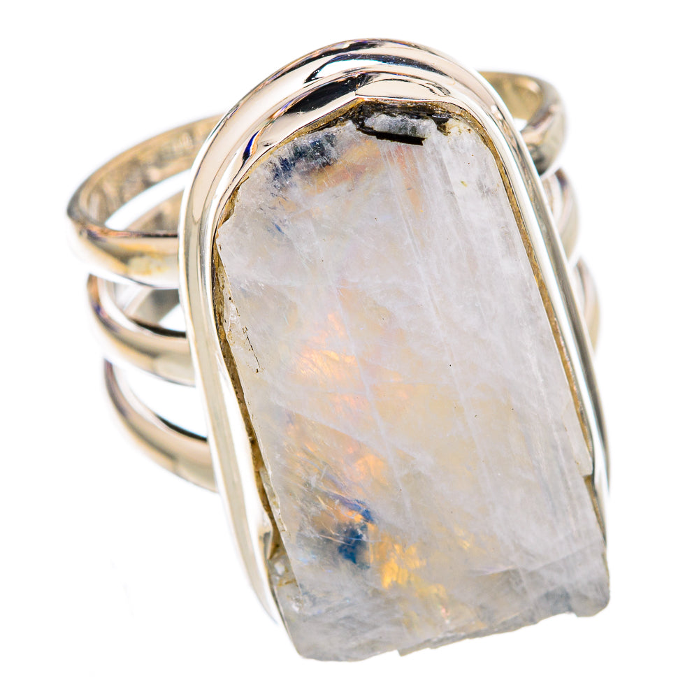Rainbow Moonstone Rings handcrafted by Ana Silver Co - RING102262 - Photo 2