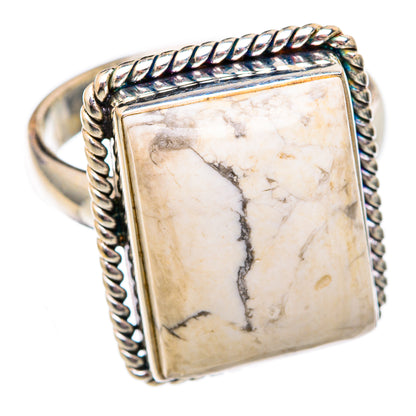 Howlite Rings handcrafted by Ana Silver Co - RING102264 - Photo 2