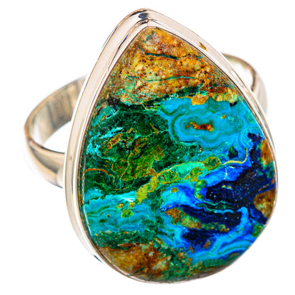 Azurite Malachite Rings handcrafted by Ana Silver Co - RING102266
