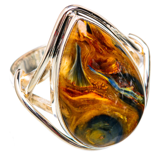 Golden Pietersite Rings handcrafted by Ana Silver Co - RING102277
