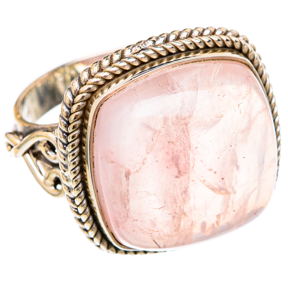 Rose Quartz Rings handcrafted by Ana Silver Co - RING102281