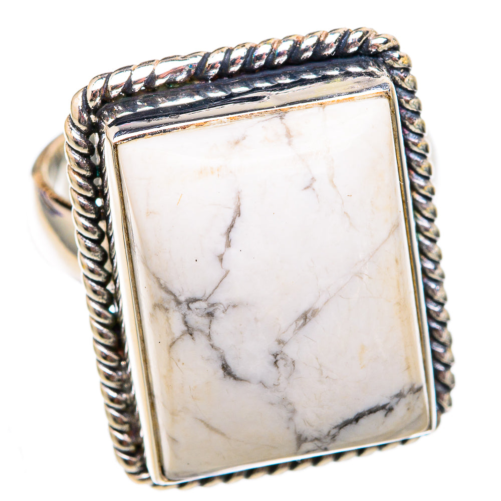 Howlite Rings handcrafted by Ana Silver Co - RING102291 - Photo 2