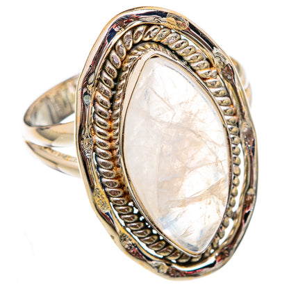 Rainbow Moonstone Rings handcrafted by Ana Silver Co - RING102292 - Photo 2