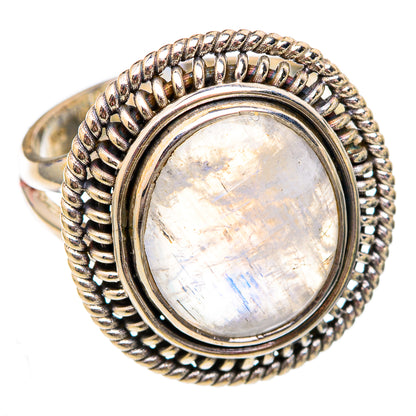 Rainbow Moonstone Rings handcrafted by Ana Silver Co - RING102293 - Photo 2
