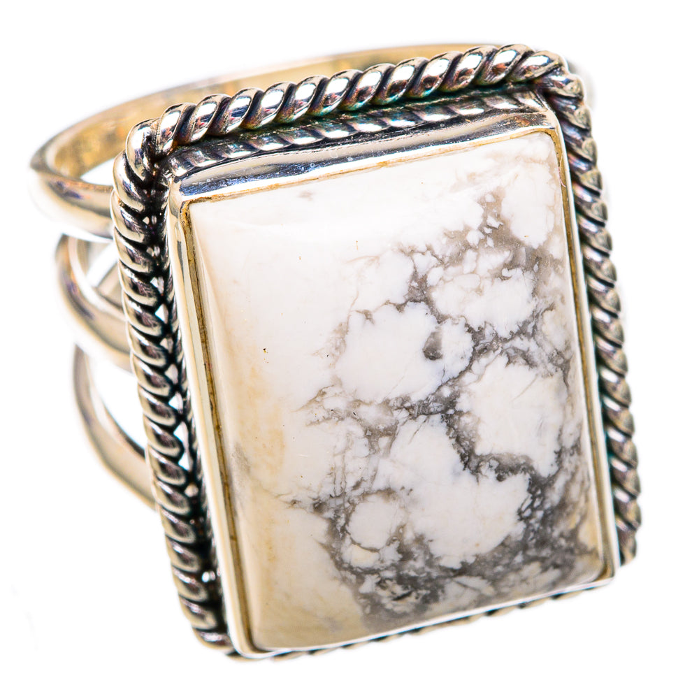 Howlite Rings handcrafted by Ana Silver Co - RING102294 - Photo 2