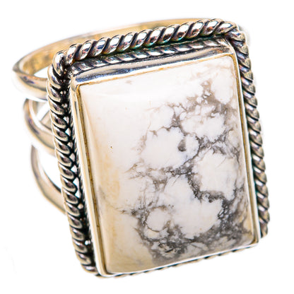 Howlite Rings handcrafted by Ana Silver Co - RING102294 - Photo 2