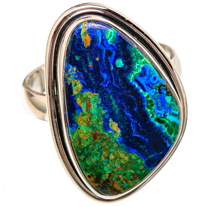 Azurite Malachite Rings handcrafted by Ana Silver Co - RING102296
