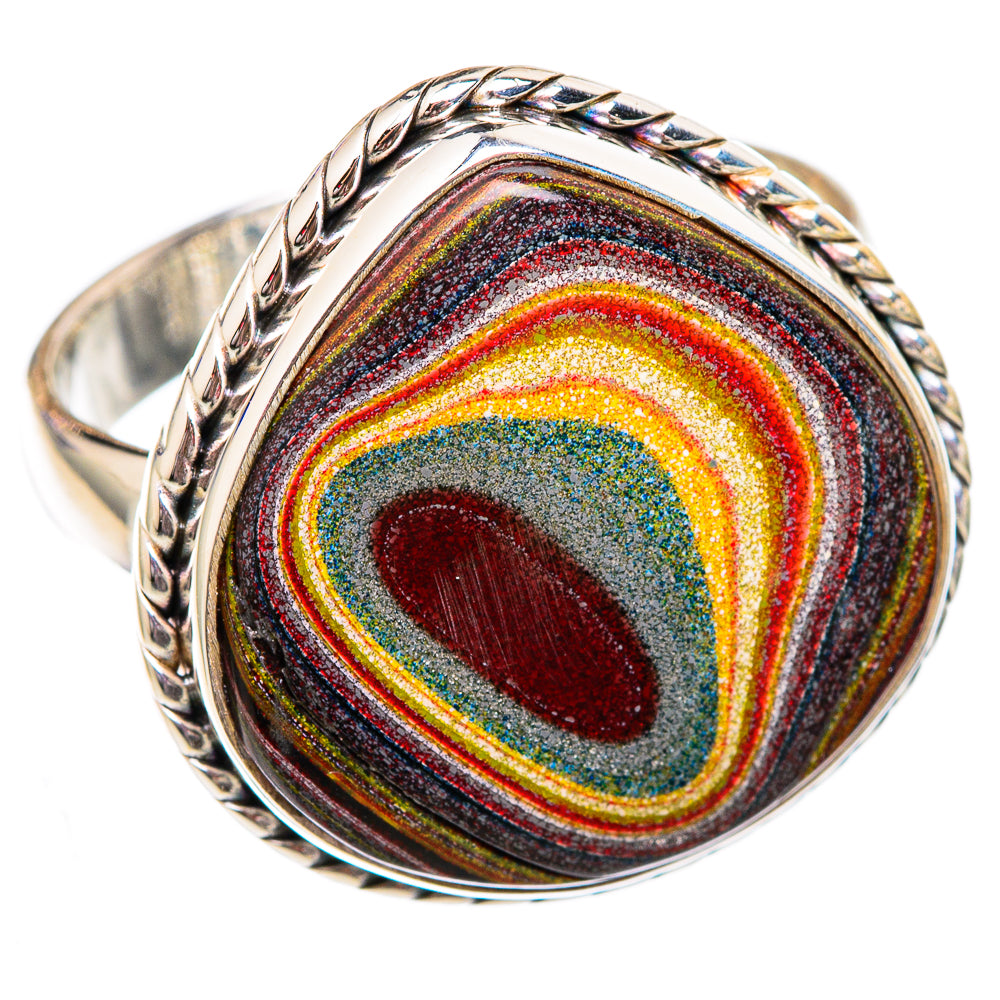 Fordite Rings handcrafted by Ana Silver Co - RING102306