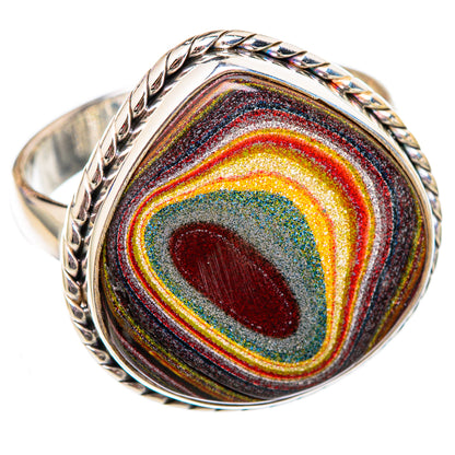Fordite Rings handcrafted by Ana Silver Co - RING102306