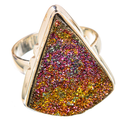 Spectro Pyrite Druzy Rings handcrafted by Ana Silver Co - RING102315 - Photo 2