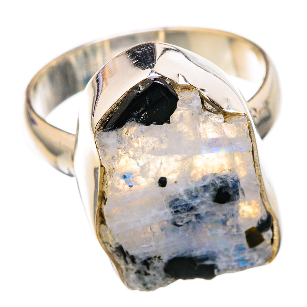 Rainbow Moonstone Rings handcrafted by Ana Silver Co - RING102320
