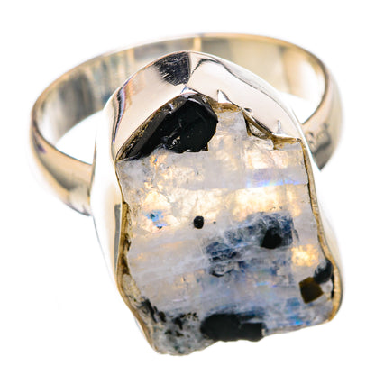 Rainbow Moonstone Rings handcrafted by Ana Silver Co - RING102320