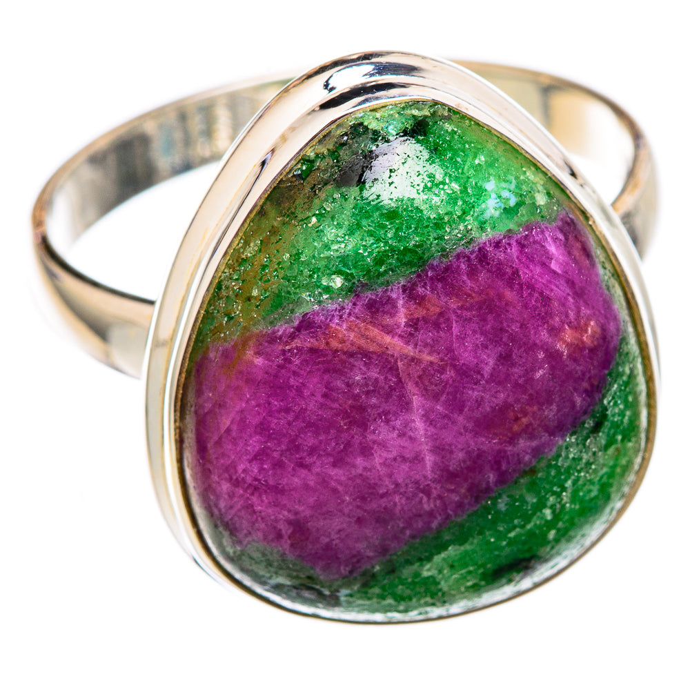 Ruby Zoisite Rings handcrafted by Ana Silver Co - RING102323 - Photo 2
