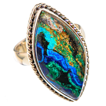 Azurite Malachite Rings handcrafted by Ana Silver Co - RING102324 - Photo 2