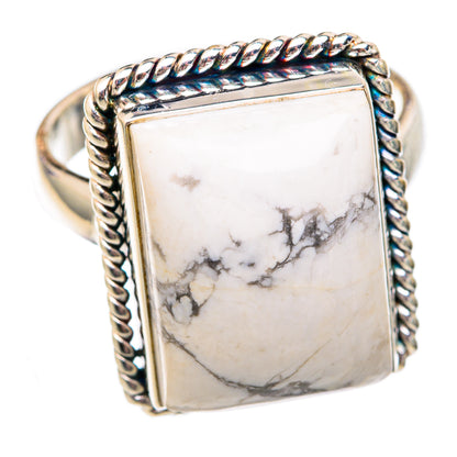 Howlite Rings handcrafted by Ana Silver Co - RING102342 - Photo 2
