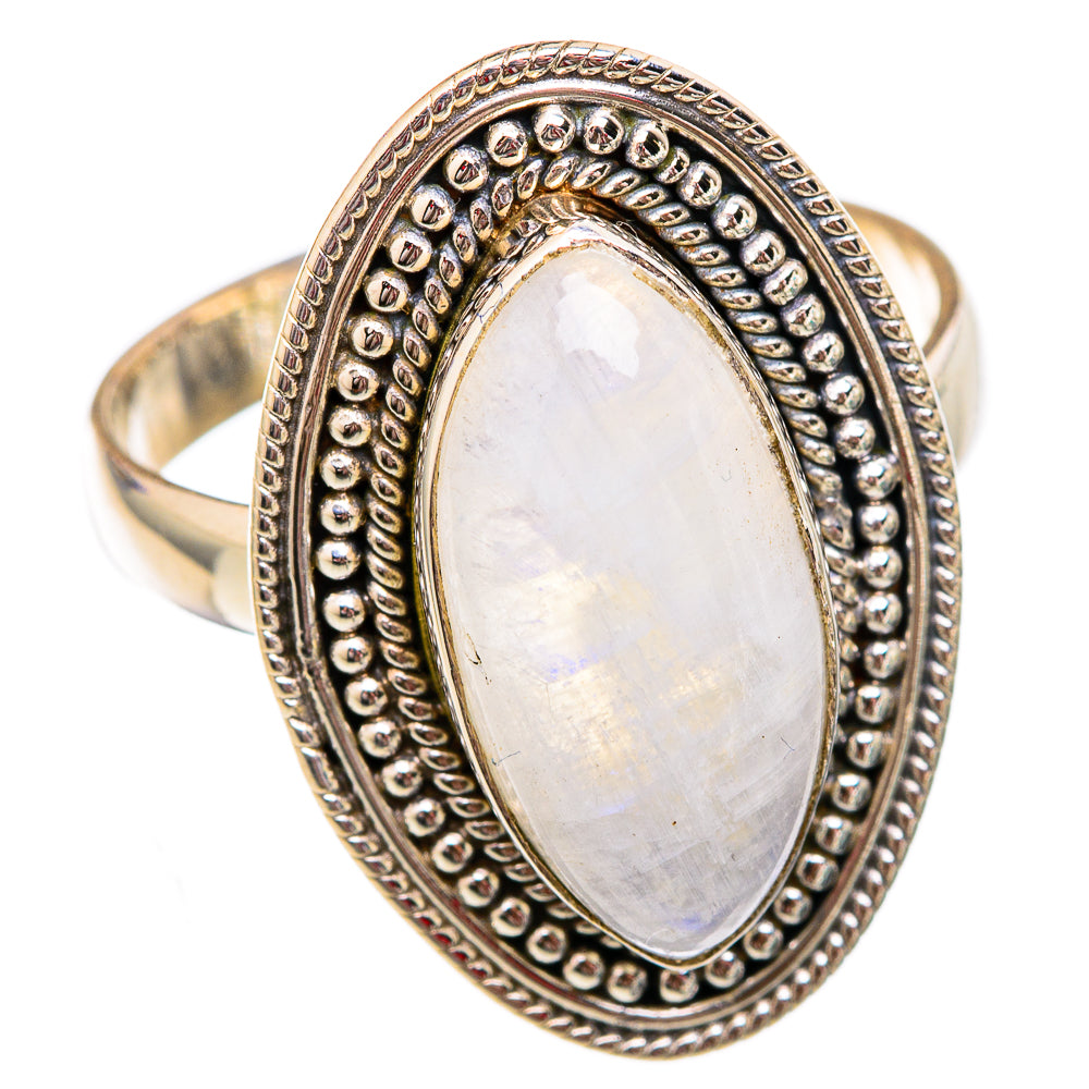 Rainbow Moonstone Rings handcrafted by Ana Silver Co - RING102344 - Photo 2
