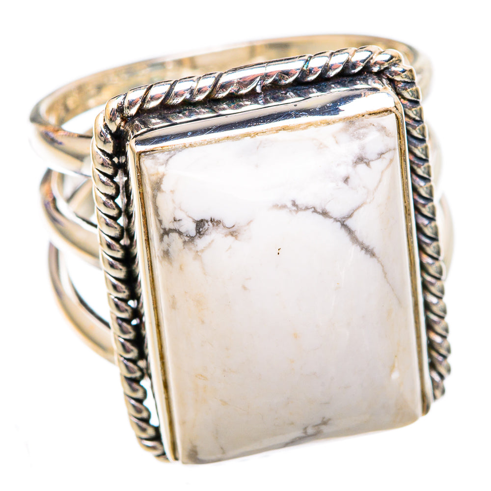 Howlite Rings handcrafted by Ana Silver Co - RING102345 - Photo 2