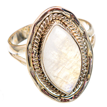 Rainbow Moonstone Rings handcrafted by Ana Silver Co - RING102361