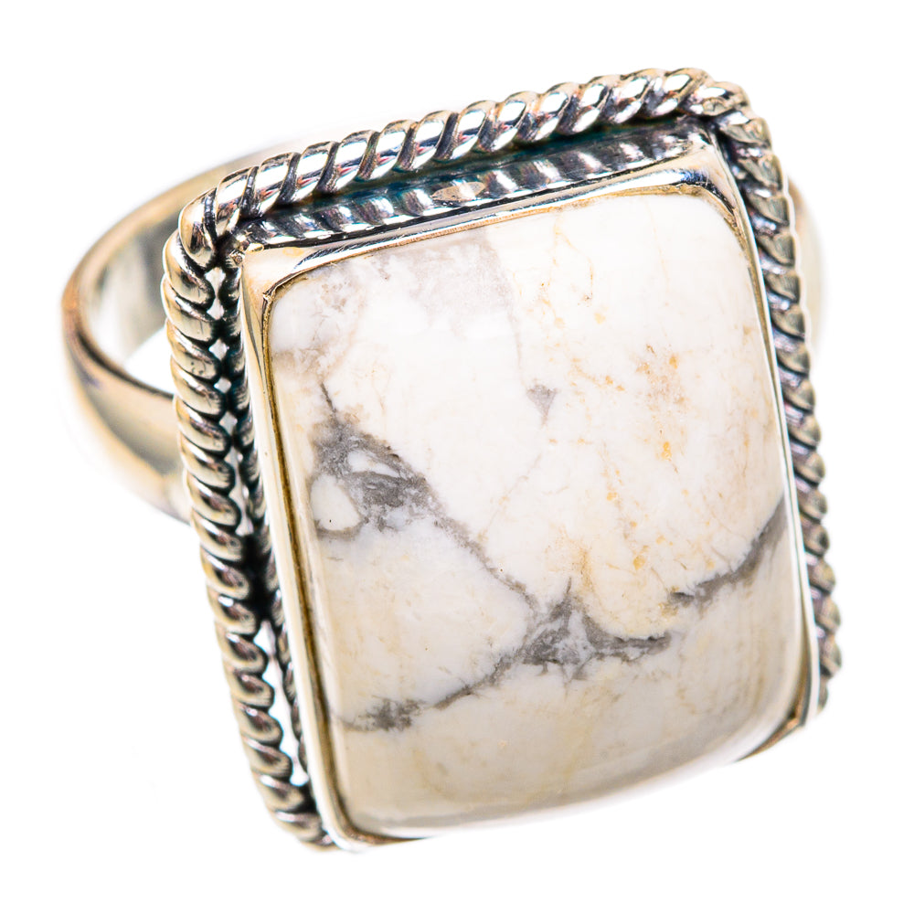 Howlite Rings handcrafted by Ana Silver Co - RING102362 - Photo 2