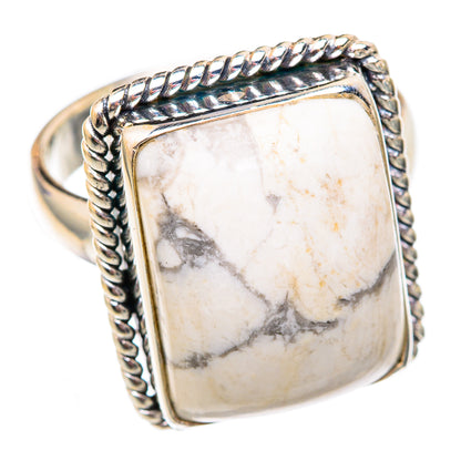 Howlite Rings handcrafted by Ana Silver Co - RING102362 - Photo 2