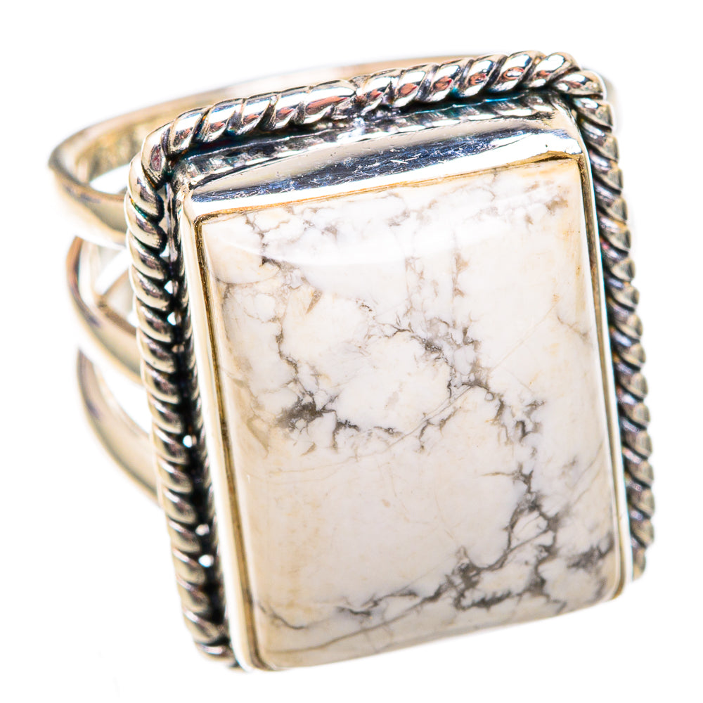 Howlite Rings handcrafted by Ana Silver Co - RING102399 - Photo 2