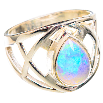 Ethiopian Opal Rings handcrafted by Ana Silver Co - RING102404
