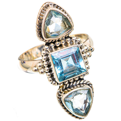 Blue Topaz Rings handcrafted by Ana Silver Co - RING102406 - Photo 2