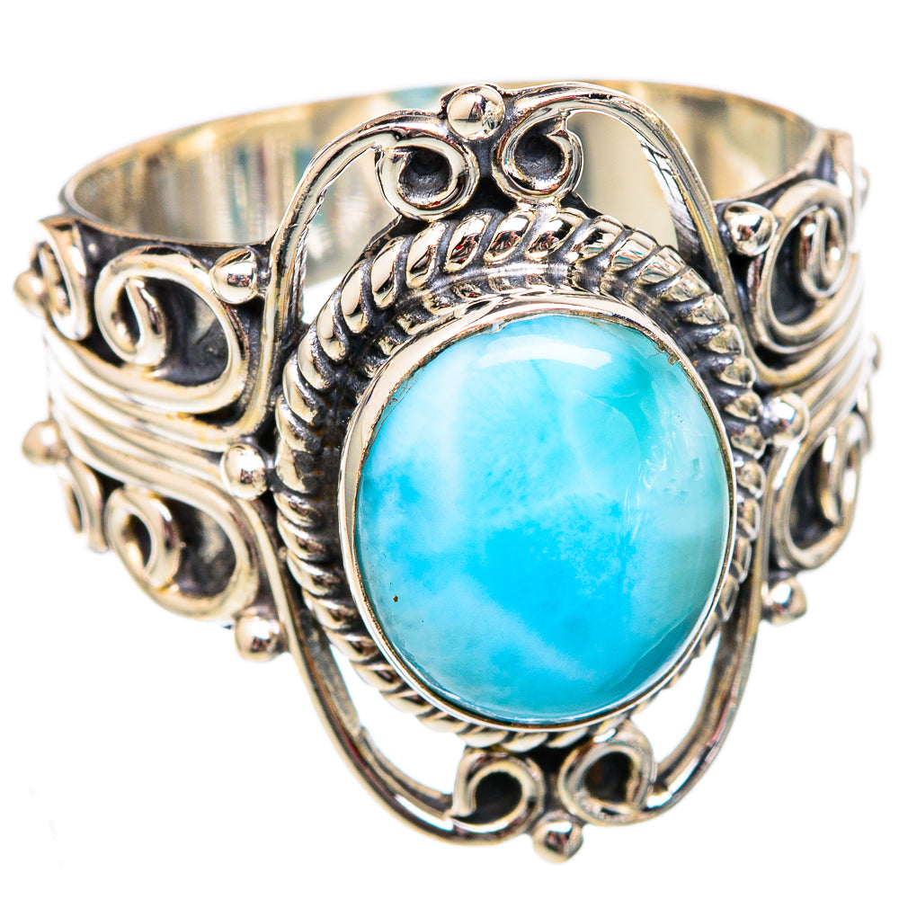 Larimar Rings handcrafted by Ana Silver Co - RING102408