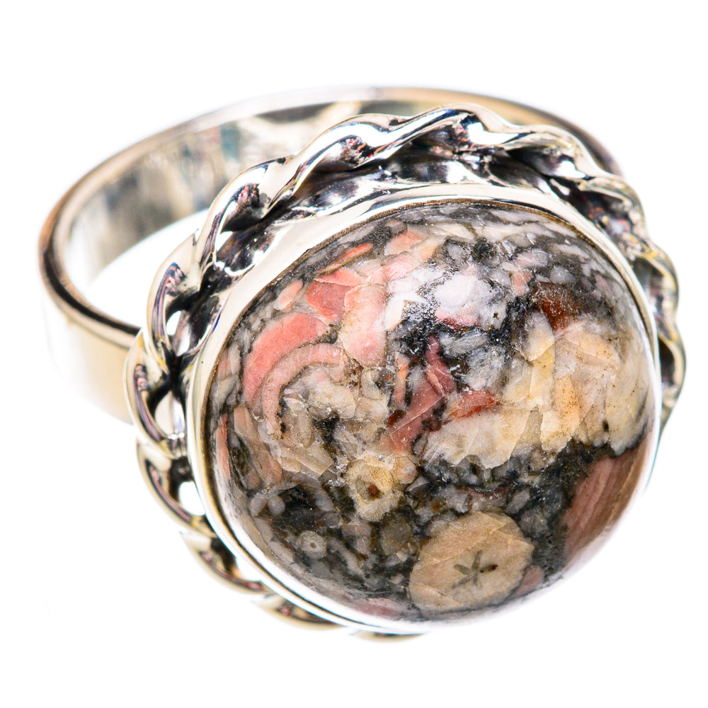 Crinoid Fossil Rings handcrafted by Ana Silver Co - RING102412 - Photo 2