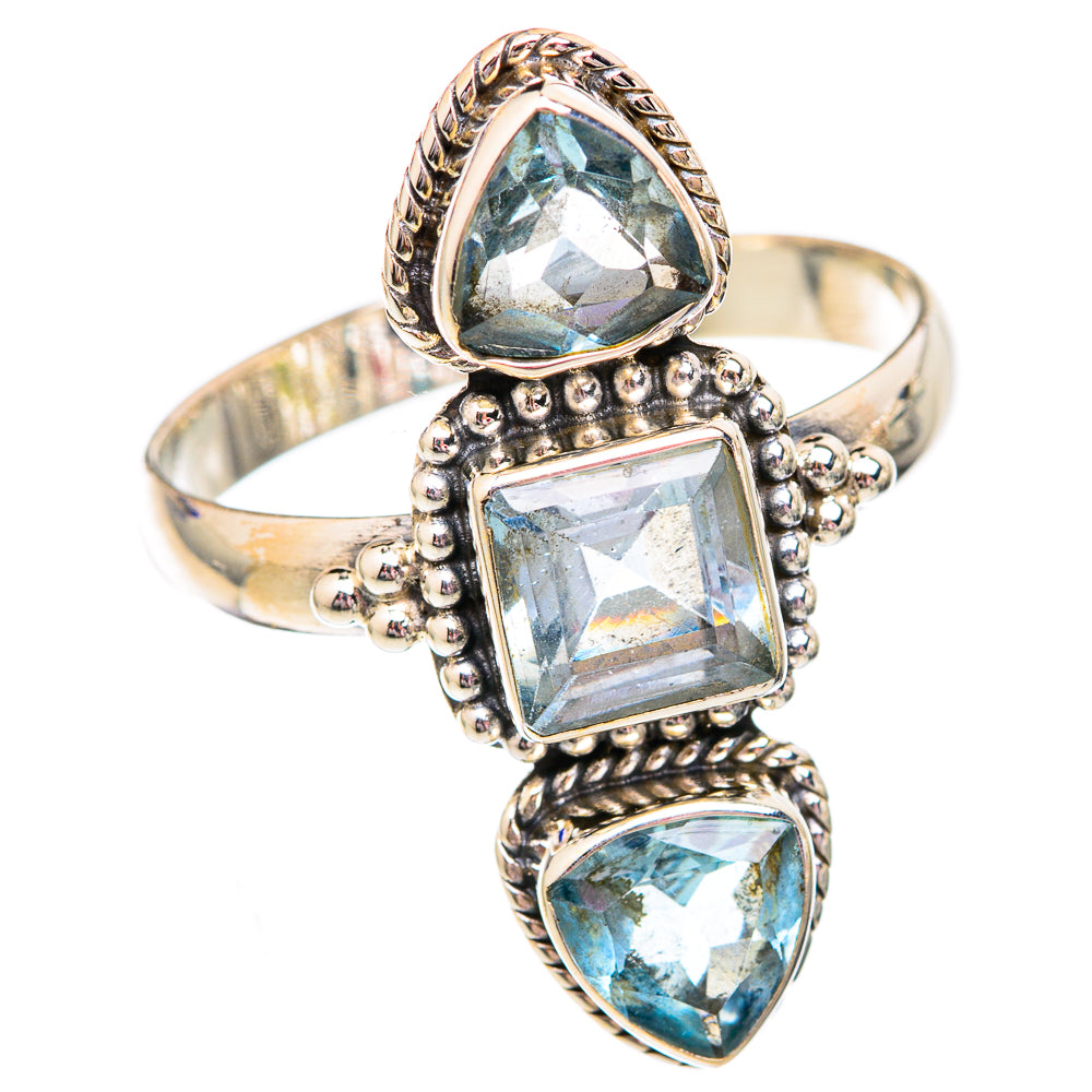 Blue Topaz Rings handcrafted by Ana Silver Co - RING102426 - Photo 2