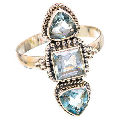 Blue Topaz Rings handcrafted by Ana Silver Co - RING102426 - Photo 2