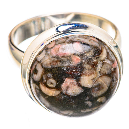 Crinoid Fossil Rings handcrafted by Ana Silver Co - RING102432 - Photo 2