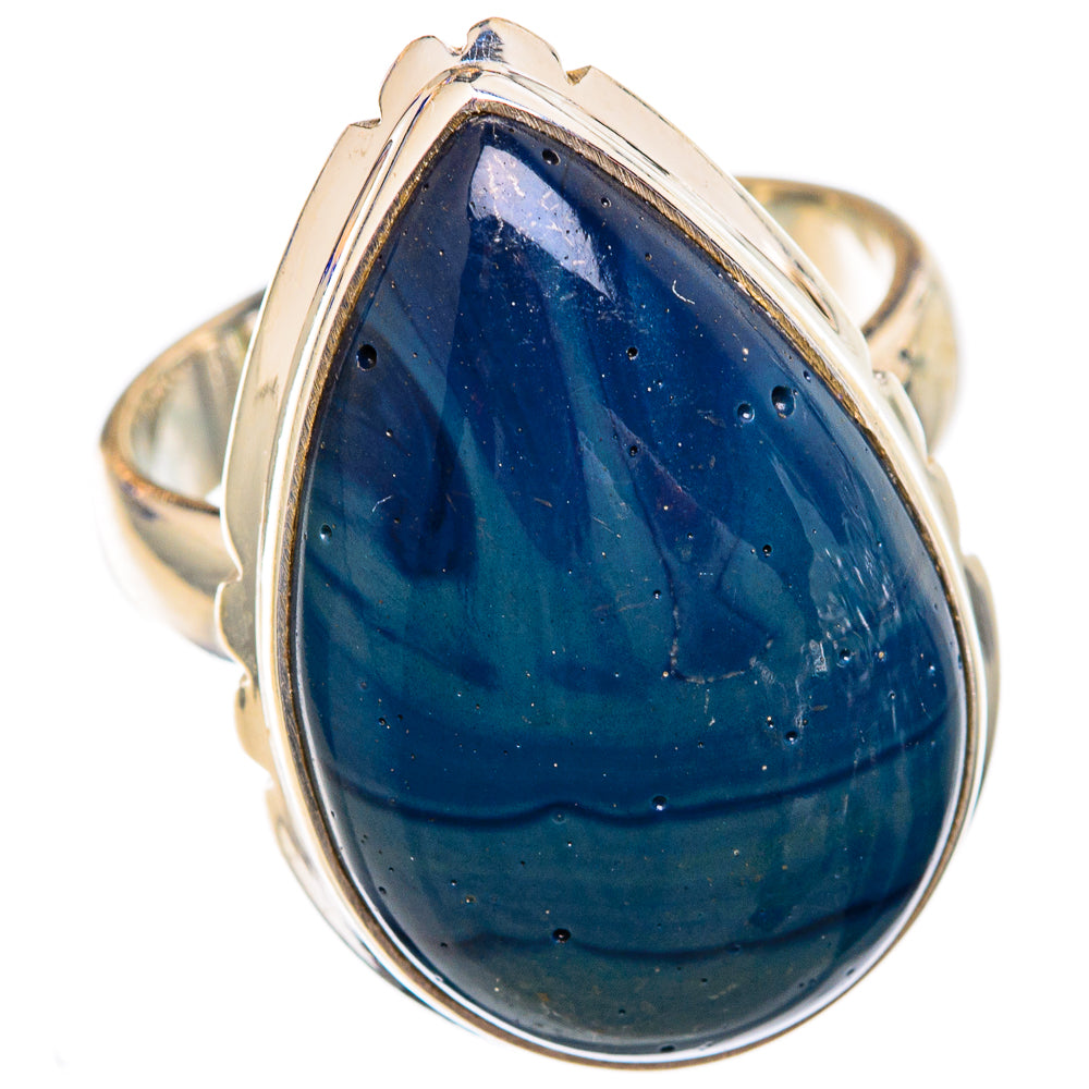 Blue Jasper Rings handcrafted by Ana Silver Co - RING102446 - Photo 2