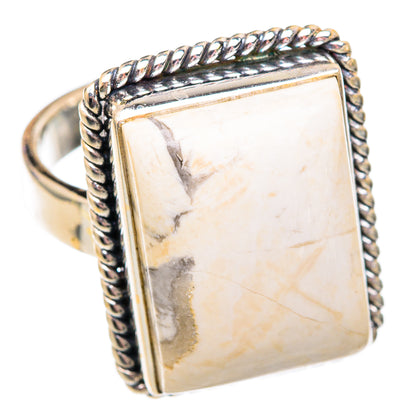 Howlite Rings handcrafted by Ana Silver Co - RING102457 - Photo 2