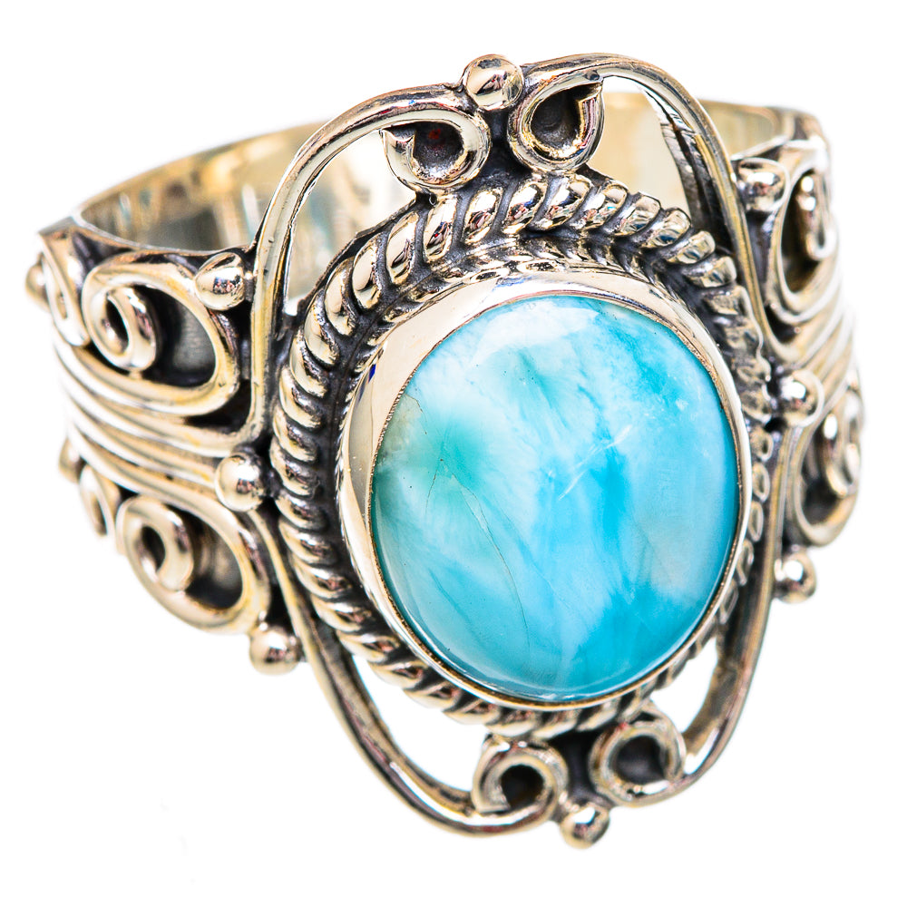 Larimar Rings handcrafted by Ana Silver Co - RING102461
