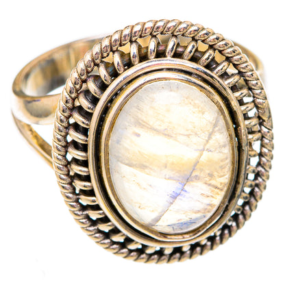 Rainbow Moonstone Rings handcrafted by Ana Silver Co - RING102470 - Photo 2