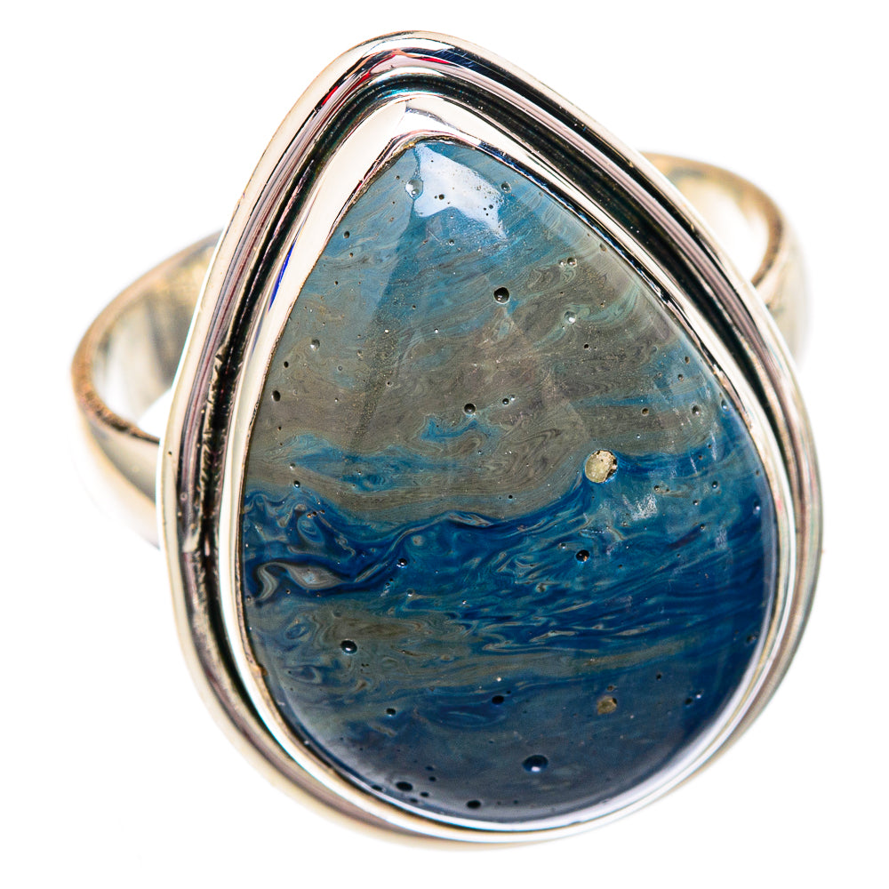 Blue Jasper Rings handcrafted by Ana Silver Co - RING102473 - Photo 2