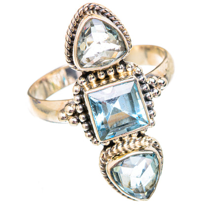 Blue Topaz Rings handcrafted by Ana Silver Co - RING102474