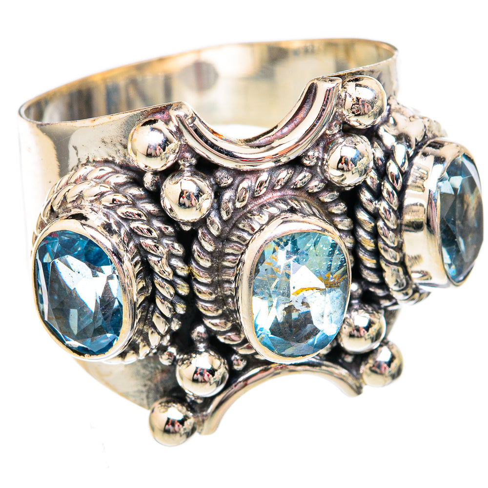 Blue Topaz Rings handcrafted by Ana Silver Co - RING102483 - Photo 2