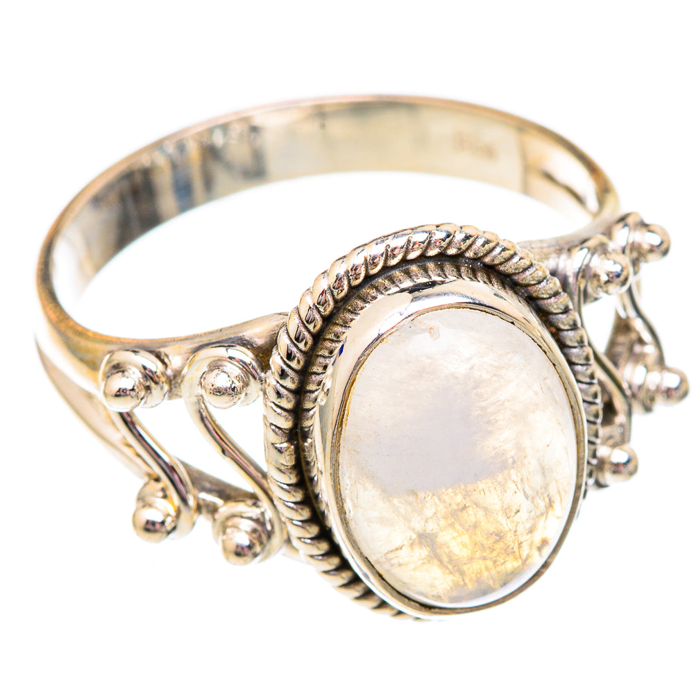 Rainbow Moonstone Rings handcrafted by Ana Silver Co - RING102486 - Photo 2
