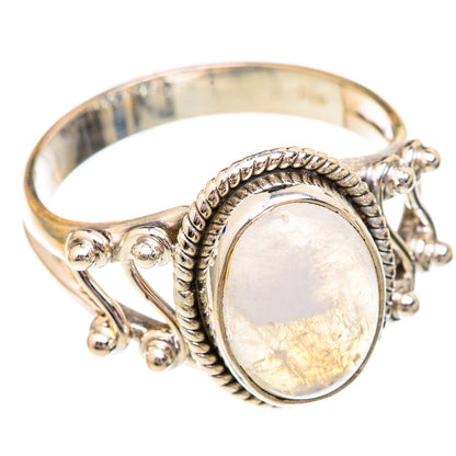 Rainbow Moonstone Rings handcrafted by Ana Silver Co - RING102486 - Photo 2