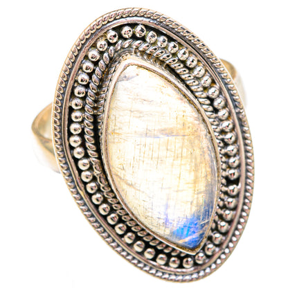Rainbow Moonstone Rings handcrafted by Ana Silver Co - RING102493 - Photo 2