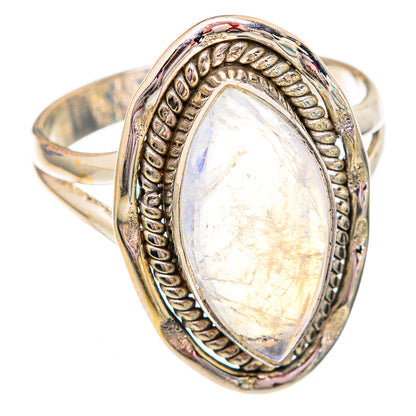 Rainbow Moonstone Rings handcrafted by Ana Silver Co - RING102497