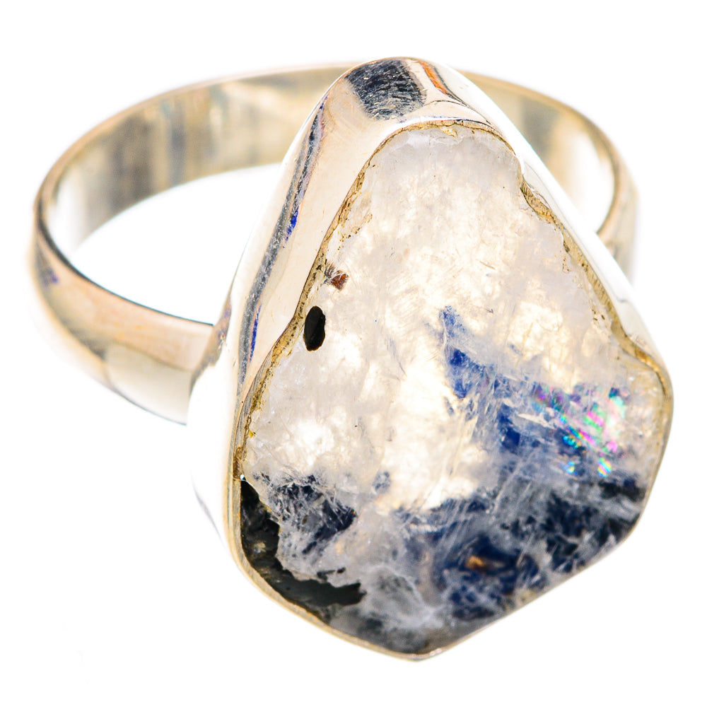 Rainbow Moonstone Rings handcrafted by Ana Silver Co - RING102510